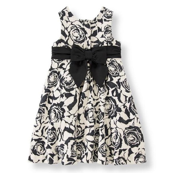 JANIE & JACK Big City Chic Rose Floral Dress Black - Picture 2 of 7